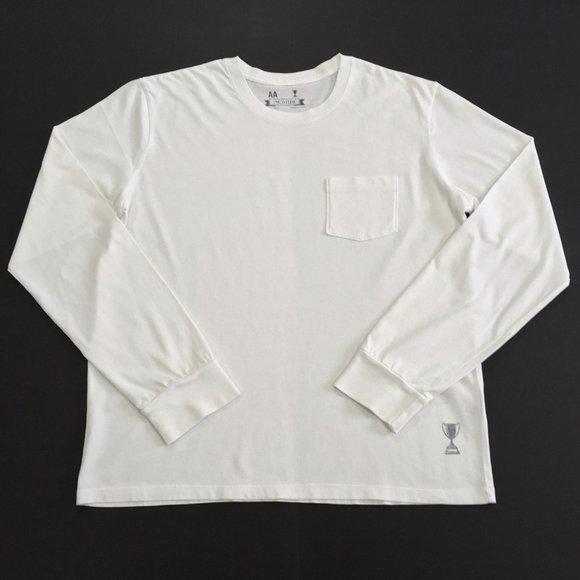 Double A • Solid Long Sleeve Fine Cotton Top Shirt - Picture 1 of 9